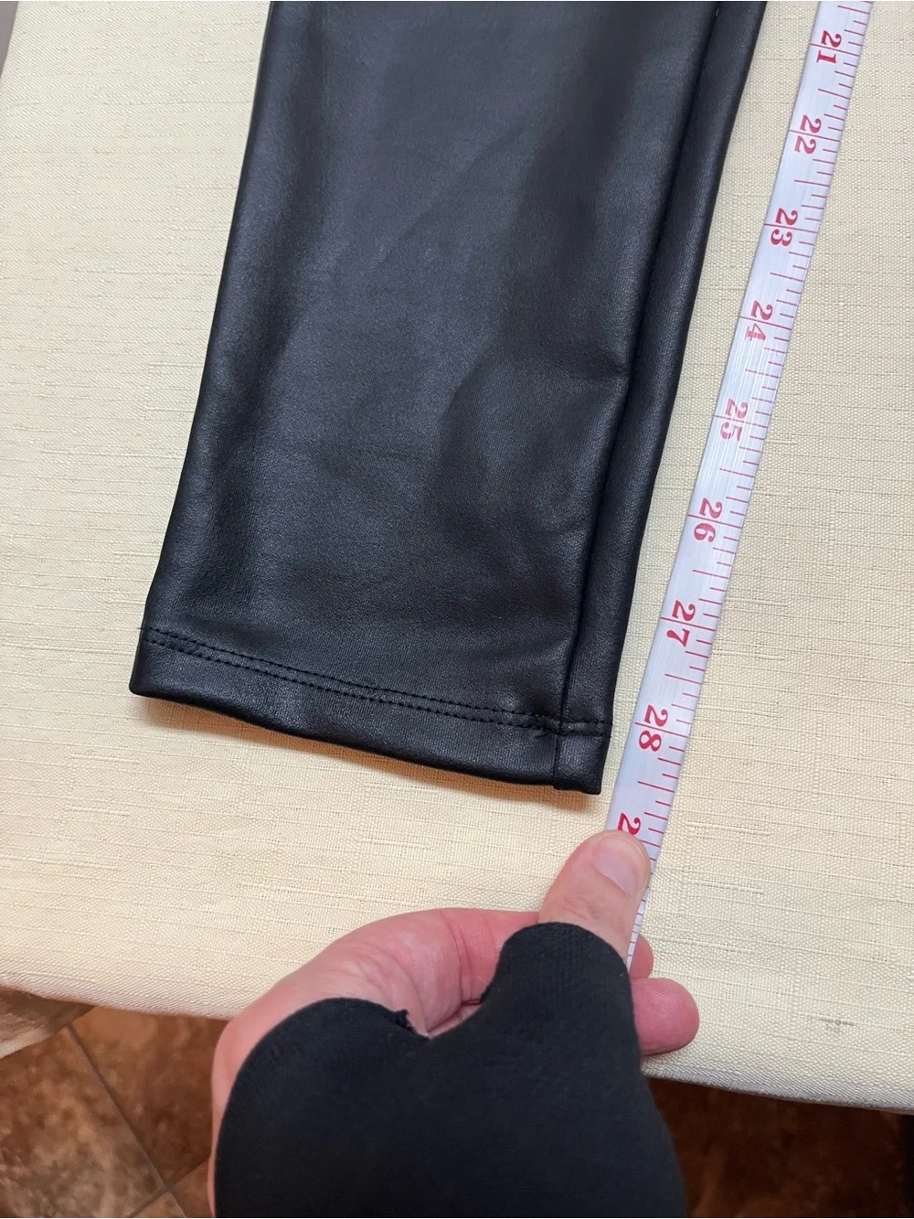 Express M black faux leather leggings
